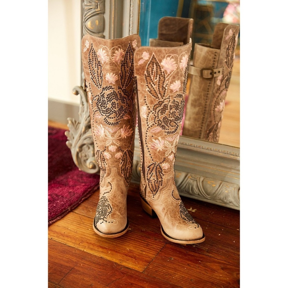 Gabbie boots in Taupe from Lane Boot Co.